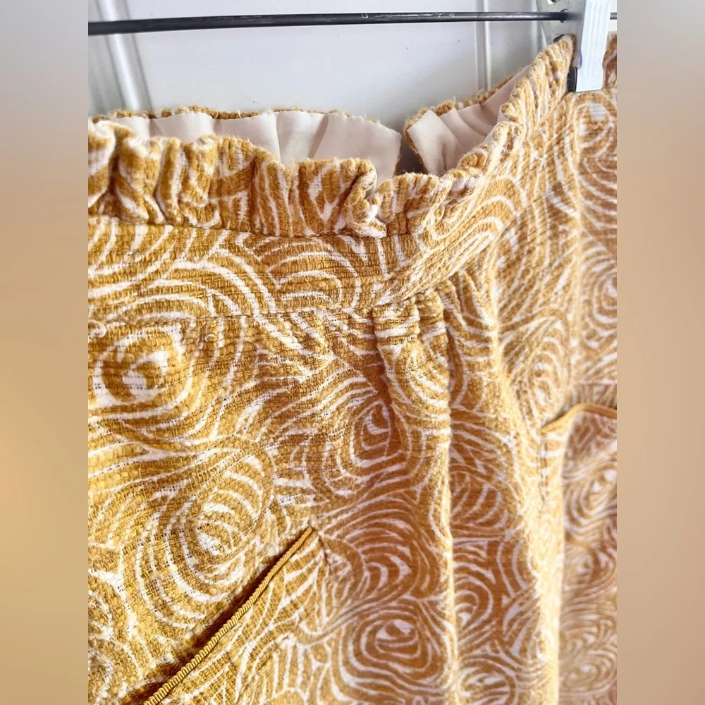 ANTHROPOLOGIE Elevenses Pencil Skirt Yellow sz 4 Business Casual - Picture 3 of 6